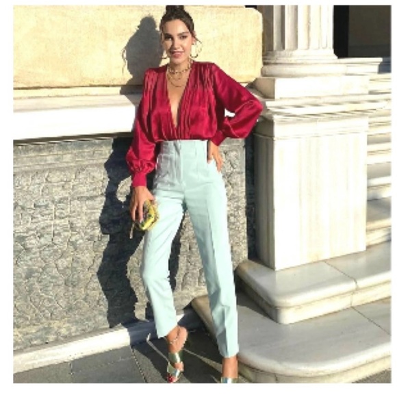 Zara Pants - Mint Green High waisted Pants zara. Brand new